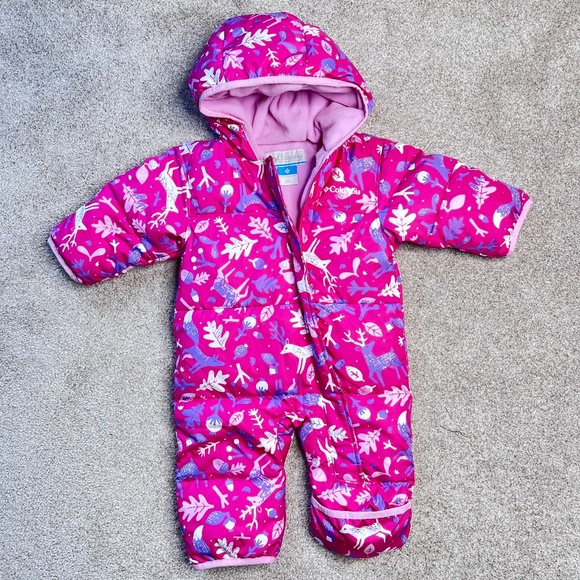 Columbia Snuggly Bunny Bunting Fleece Winter Snow Suit 3-6M - Picture 1 of 5